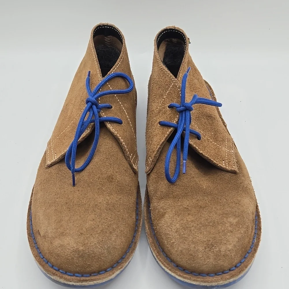 Veldskoen | Chukka Brown Suede Blue Sole Lace Up Desert Boot Size 15